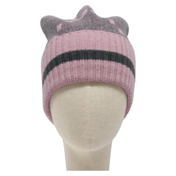 GUCCI GG Canvas Knitted Fabrics Cap Cashmere M Pink 676827 Auth am8353 main image 15